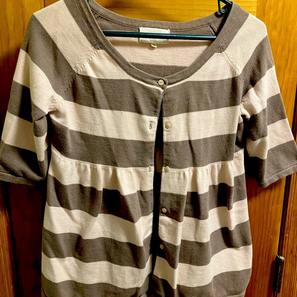 Cotton half sleeve cardigan